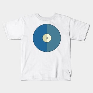 Vinyl Record - Blue + Yellow Kids T-Shirt